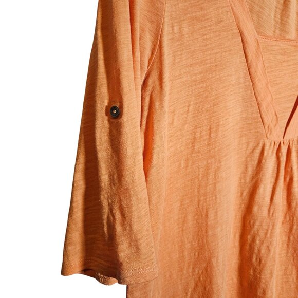 J. Jill Woman Orange Tunic Top Size Medium Casual Comfort Resortwear Minimalist - Picture 7 of 12